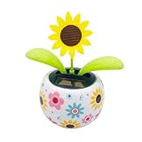 Solar Powered Dancing Flower Toy, Solar Dancer Figure, Solar Swinging Flip Flap Flower Animated Bobblehead Dancer Toy, Car Windowsill Decoration Desktop Solar Dancing Ornament Sun Catcher