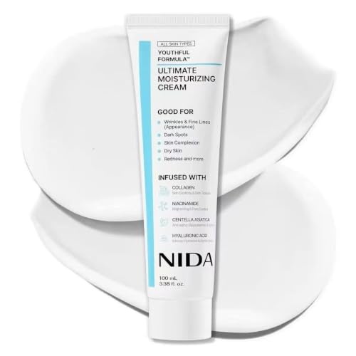 Nida Crema Coreana Pack 2 Unidades, Crema Hidratante Facial con Ácido Hialurónico para Todo Tipo de Piel