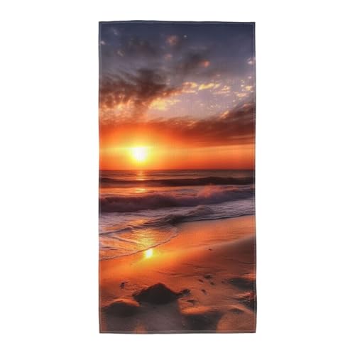 KLLTYHMU Toallas de mano para baño, toallas de baño suaves y absorbentes, toalla decorativa de microfibra, toalla de cara para playa, amanecer, cocina, para el hogar, hotel, gimnasio, spa, yoga, 12 x