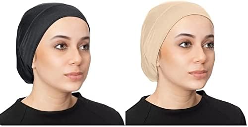 run india Muslim Jersey Cotton Hijab Tube Caps for Women Stretch Turban Cap Underscarf Bonnet Hat Tube full Head Cover-picture-44