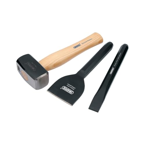 Draper 3 Piece Builders Tools Kit | Club Hammer, Chisel and Bolster | Builders Hand Tools | 26120