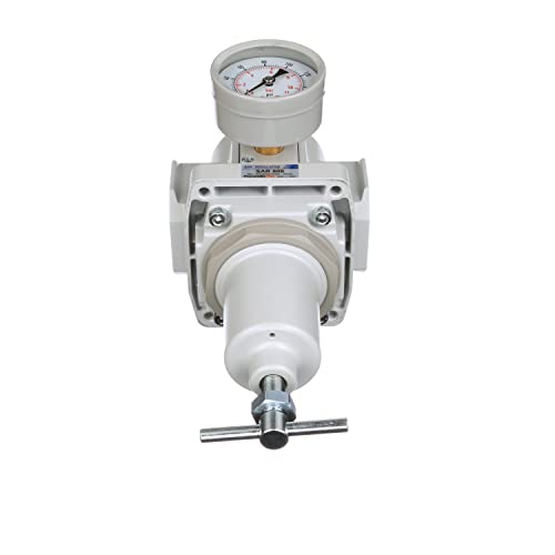 Pneumaticplus Sar Series T-Handle Compressed Air Pressure Regulator (1" Npt) #TOP6