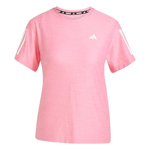 adidas Mujer Own The Run Base tee, Lucid Pink/White, M