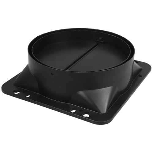 Artibetter - ARTIBETTER Range Hood Exhaust Vent Non-return Damper Base for 160mm Outlet Black Compatible Kitchen Fans and Smoke Extractors