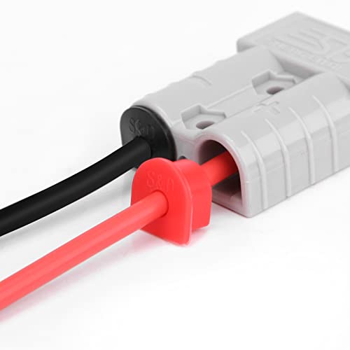 Image of Battery Adapter Cable 10AWG for C20 C30 C35 C40 Charger, O-Type Terminal to Anderson SB-50 Connector Cable for Car Motor Tractor
