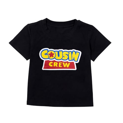 Cousin Crew Shirts for Kids Toddler Big Cousin Shirt Boy Girl Sibling Matching Outfits Summer Short Sleeve Tops