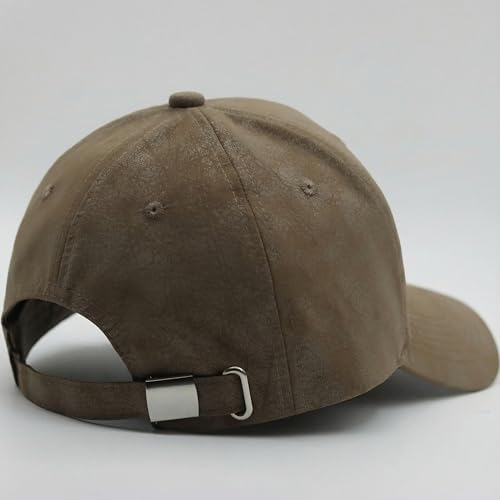 Image of kill off Premium Men's Leather Baseball Cap with Embroidered Patch, Adjustable Fit, Lightweight Comfortable Casual Wear Hat