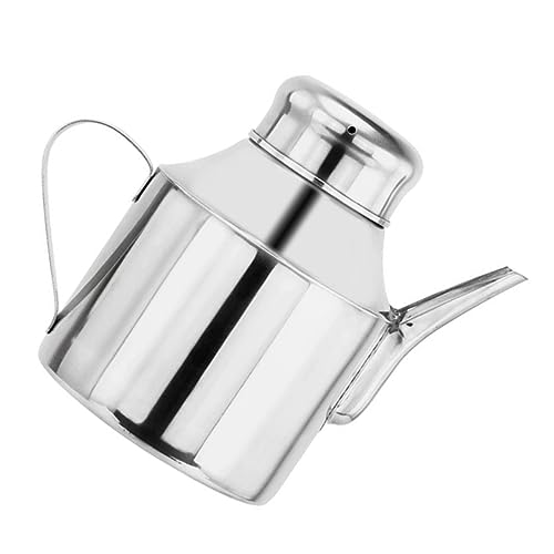 BEBEMOKO Cacerola de salsa engrasadores dosificador aceite botella de agua aislada botellas de bomba sin aire recargables contenedor de almacenamiento de cocina botella de aceite casera
