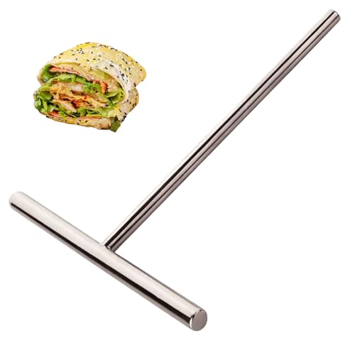 Distribuidor de masa para crepes de acero inoxidable, 18 cm, para panqueques, tortitas y huevos