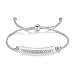 Stainless Steel Crystal Cube Cremation urn Locket Memorial Ashes Holder Bangle Urn Keepsake Bracelet & Free Fill kit (Sliver)