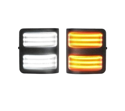 Luces LED dinámicas para retrovisores de Ford F250 con intermitentes secuenciales ámbar