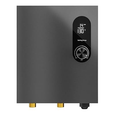 14KW Electric Tankless Water Heater, Instant Hot Water Heater Under Sink, Digital Display On Demand Point of Use Water Heater for Home, Bathroom, Kitchen, Rental House