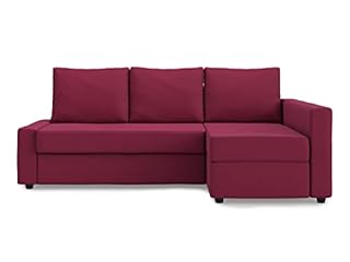 MASTERS OF COVERS Fodera di Ricambio per Divano Letto Angolare IKEA Friheten, Chaise Sinistra/Destra, Vestibilità Individuale, 230 x 68/151 x 66 cm (Melograno, Polyester Petite)