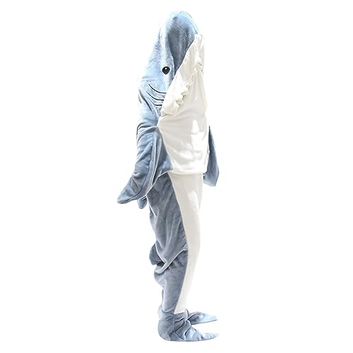 Shark Hoodie Blanket for Dressing Shark Blanket Costume Portable Shark Blankets Hoodie Blue Shark Sleeping Bag Gift for Adults Cosy Hoodie Costume Shark Hoodie Blanket for Dressing Shark Blanket Costume Portable Shark Blankets Hoodie Blue Shark Sleeping Bag Gift for Adults Cosy Hoodie Costume
