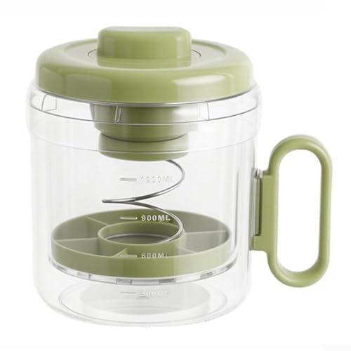 Colador de yogur y prensa de tofu para hacer yogur griego grueso, queso, salsa de leche de nueces y jugo de frutas con tapa y escala (verde oliva)
