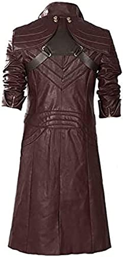 Gabardina larga Devil May Cry de cuero con capucha para tus eventos 4