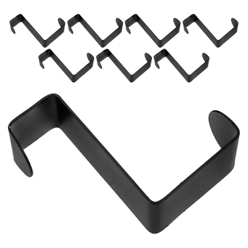 OFFIGAM 8個ドアハンガーフック 字型免打孔ドアフック 衣類コートタオル掛け シューズラックフック リース飾り対応 キッチン浴室玄関用収納