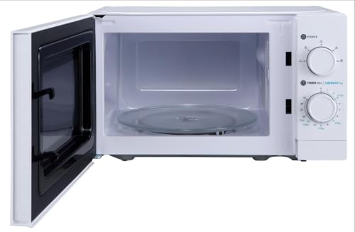 Mikrowelle MW10720, Stahl-SPCC, 43.9 x 33.4 x 25.8 cm, 20 L, 700 W, 5 Programme, Timerfunktion, Drehteller-Ø: 25.5 cm, weiß – Bild 4
