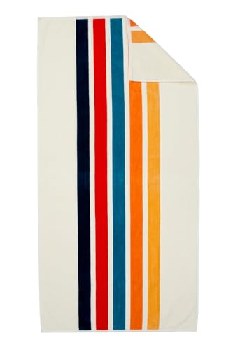 Loon & Lake Luxury Beach Towels Set of 2 - Retro Stripes | 2 Pack 30 x 60 | Crafted from 100% Combed Cotton | Ultra Plush & Super Soft | Retro Collection 1977