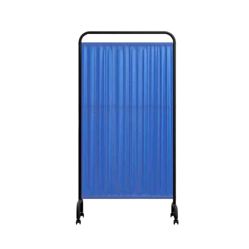 Cloison de séparation mobile bleu foncé à 2 panneaux pliants pour clinique