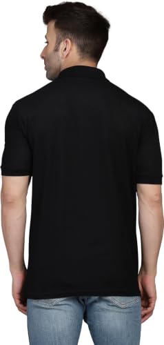 Image of INKKR Men's Combo Polo Neck Cotton Blend Solid T-Shirt (Pack of 2)