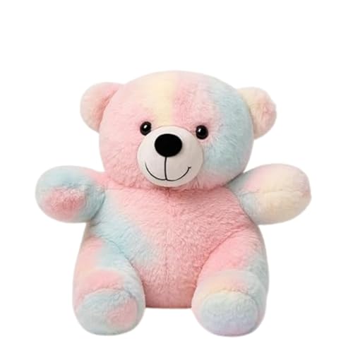 Image of Super Soft Rainbow Teddy Bear Stuffed Toy Fluffy Multicolor Plush Doll with Cute Expression Ideal Gift for Children Toddlers Decoration Playtime Buddy Plush Collectors(30 CM)