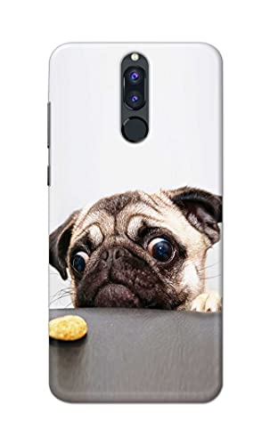 Image of PRINTFIDAA� Printed Hard Back Cover Case for Huawei Mate 10 Lite | Huawei Nova 2i | Honor 9i Back Cover (Pug Dog) -2808