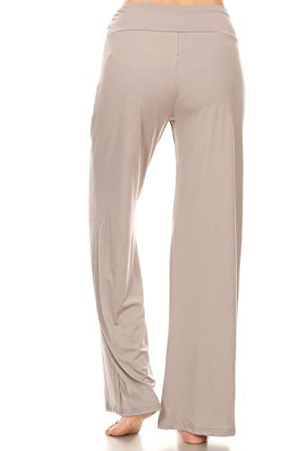 Image of Leggings Depot Women's Wide Leg Drawstring Pajama Pants for Lounge, Sleep | Soft, Breathable Poly-Span, Drawstring Waist, Comfy, Casual, Yoga, Everyday