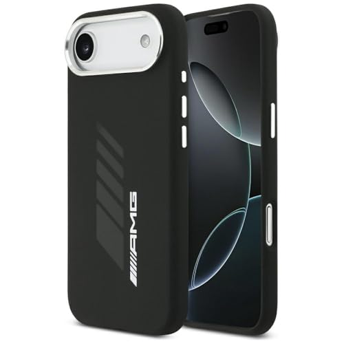 Coque silicone AMG pour iPhone 17 Air noir anti-rayures compatible MagSafe
