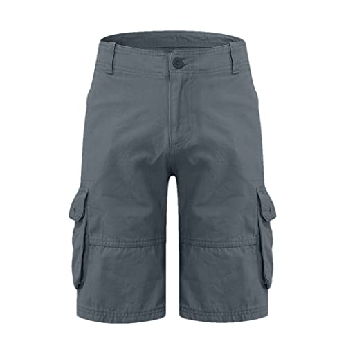 Pantalon cargo homme gris foncé coupe ample short de taille 42