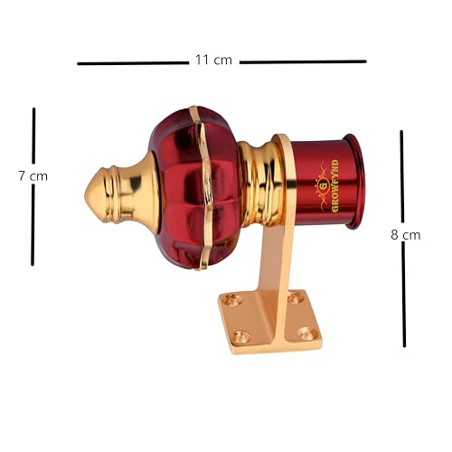 Image of Curtain Bracket Parda Holder Aluminium with Support 1 Inch Rod Pocket Finials Door and Window Rod Support for Window & Door Curtain Fitting (Pack of 1, Wine) (Pack 1, Cherry)