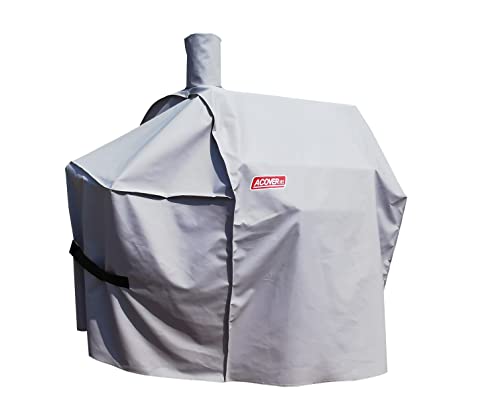 Image of Grill-Smoker-Cover Sized for Char Griller Grill Smoker 2823, 2123 600D Heavy Duty Canvas Water Proof All Weather Off-Set Charcoal Smoker Cover G21616 (Grey)