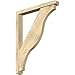 Ekena Millwork BKT0402X30X38FST04RDF Funston Craftsman Rough Sawn Bracket w/Offset Brace, Douglas Fir