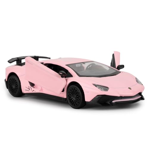 TGRCM-CZ 1/36 Scale Lamborghini LP700-4 Casting Model Car, Zinc Alloy Pull Back Vehicles Toy Car for Toddlers Kids Boys Girls Gift (Pink)