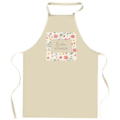 Tablier cuisine coton beige Planetee protection vêtements pour pâtisserie et cuisine