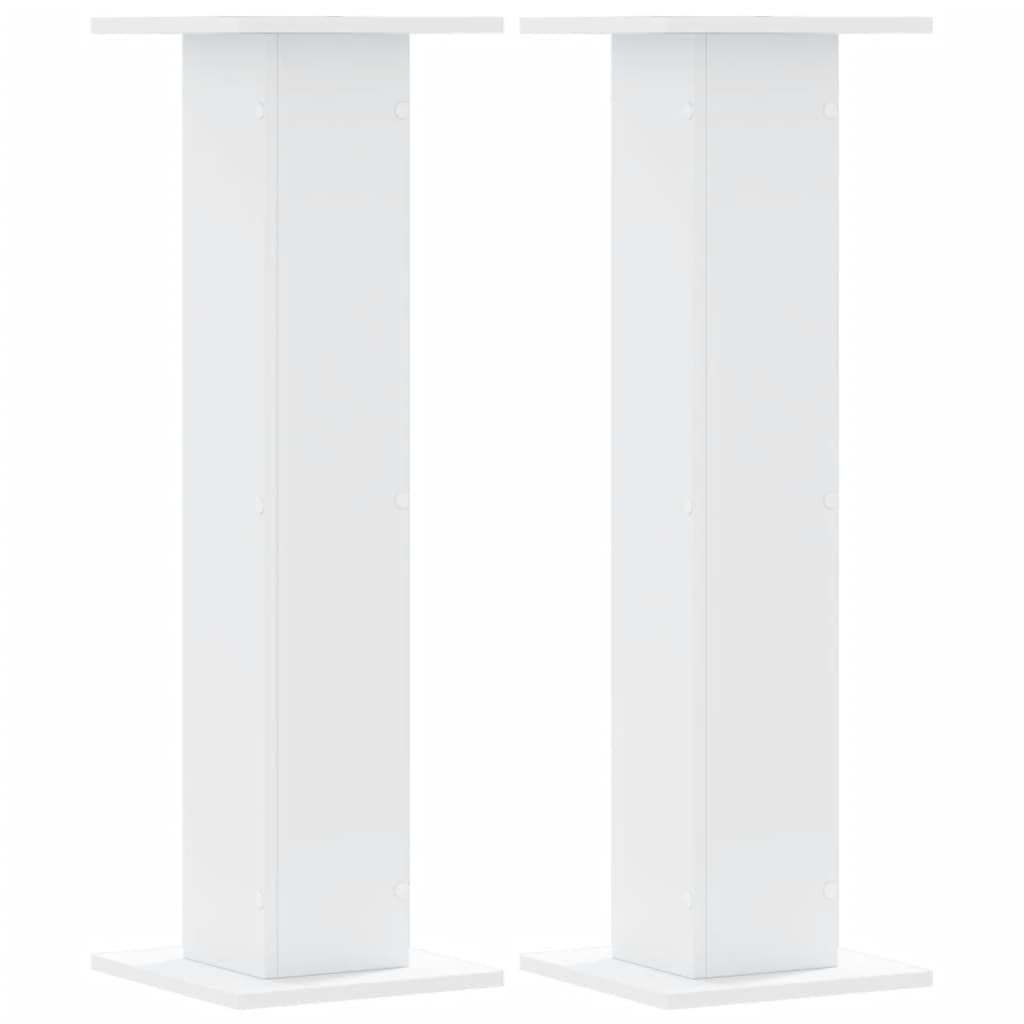 vidaXL Supporti per Piante 2 pz Bianchi 30x30x95 cm Legno Multistrato, Supporto per Fiori, Porta Fiori, Supporto per Piante da Interno, Porta Piante