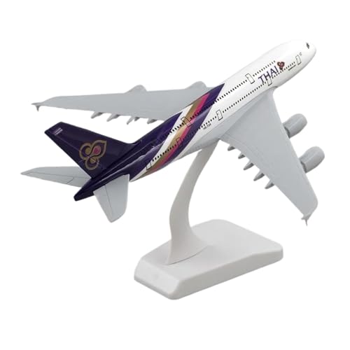 BMAONZ 20cm para A380 Tailandia Aleación Avión Modelo Púrpura Avión De Pasajeros Exhibición De Viaje Serie De Juguetes Avión En Miniatura