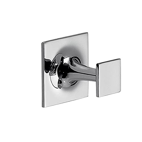 Gedy Wizard Wall Hanger, Size: 4, 9 x 4.6 cm, Brass and Cromall Clothes Hanger, Chrome Flower, Fixable with bioadhesive 3 m