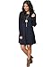 Mansy Womens Knitted Crewneck Sweater Dress Blue Small