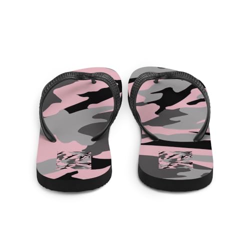 Women's Modern Pink Camouflage Flip Flops - Stylish Casual Summer Beach Sandals3