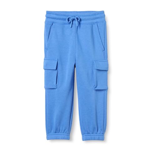 Amazon Essentials Unisex Kids' Cargo Joggers, Blue, 11-12 Years