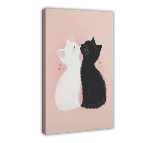 Toile de chats romantiques pour chambre harmonieuse