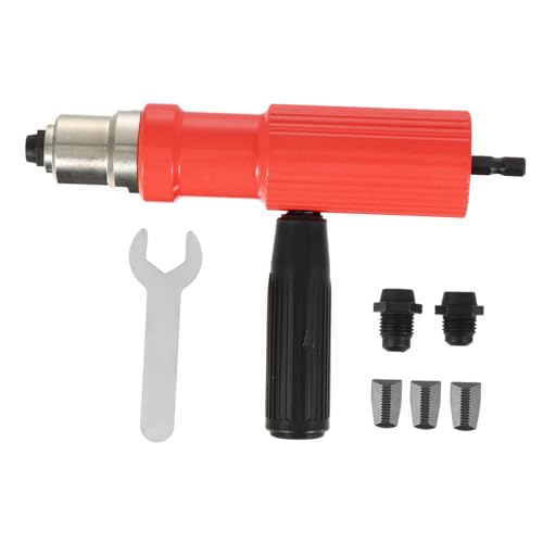 HOMOBABE Adaptador para Taladro Eléctrico Roscado Herramienta de Remachado Inalámbrica de Aleación Conexión Estable Diseño de Tres Garras Compatible con Remachadoras y Tuercas para