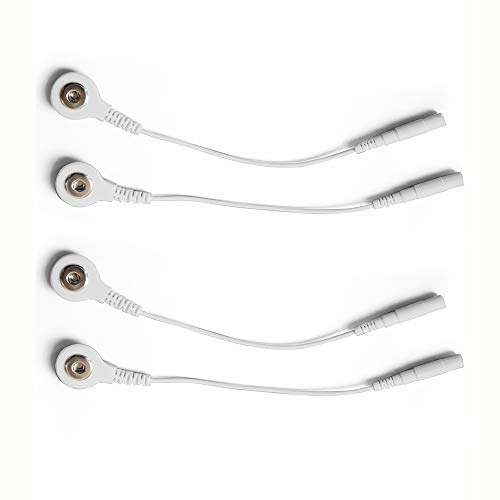 4 Piece TENS Lead Wire Adapterss - Convert 2.0mm Pin to 3.5mm Snap