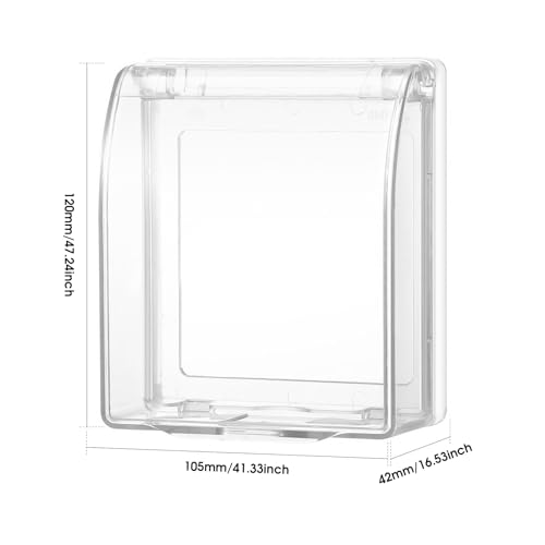XoeLLe Außensteckdosen Wandschalter, 2 Stück Schalter Abdeckungen Stecker Box Steckdose Regenschutz Selbstklebende Außensteckdosen 86 Typ Steckdosenabdeckung Abdeckung Spritzschutz 12x10,5x4,2cm,Weiß