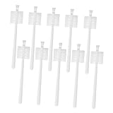 ULTECHNOVO 10 Stück Reinigungsbürste Für Sojamilchmaschinen Flaschenwaschbürste Reinigungsbürsten Kolbenreinigungsbürste Espresso-reinigungsbürste Flaschenreinigungsbürste Abs Weiß