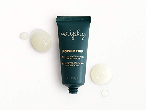 Veriphy Skincare POWER TRIP Phytoglycogen + AHA Facial Serum 0.34 oz Travel Size