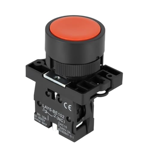 Bouton poussoir tactile XB2 22mm plastique rouge anti blocage 10A 1NC
