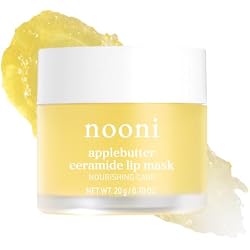 nooni Applebutter Ceramide Overnight Lip Mask for Dry Cracked Lips | 24-hour Hydrating Korean Lip Mask with Shea Butter & Vitamins - Intense Lip Repair - K Beauty Gifts for Women 0.42 oz