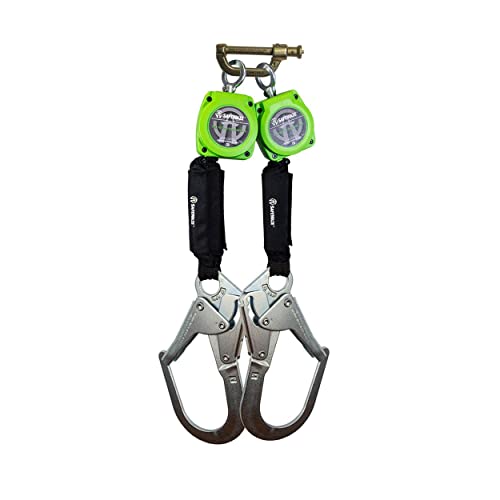 Safewaze 019-5058 6' Web Dual Leg Retractable with Steel Rebar Hooks & 9012 BWB